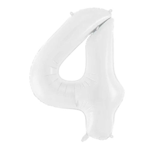 Picture of FOIL BALLOON NUMBER 4 WHITE